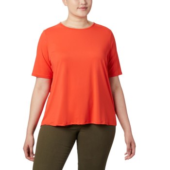 Dámské Tričko Columbia Chill River Short Sleeve Plus Size Červené REKUYX072